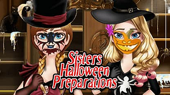 Sisters Halloween Preparations