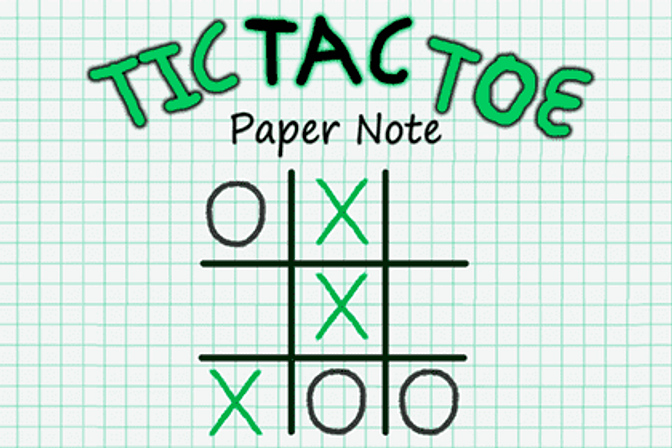 Tic Tac Toe: Paper Note em Jogos na Internet