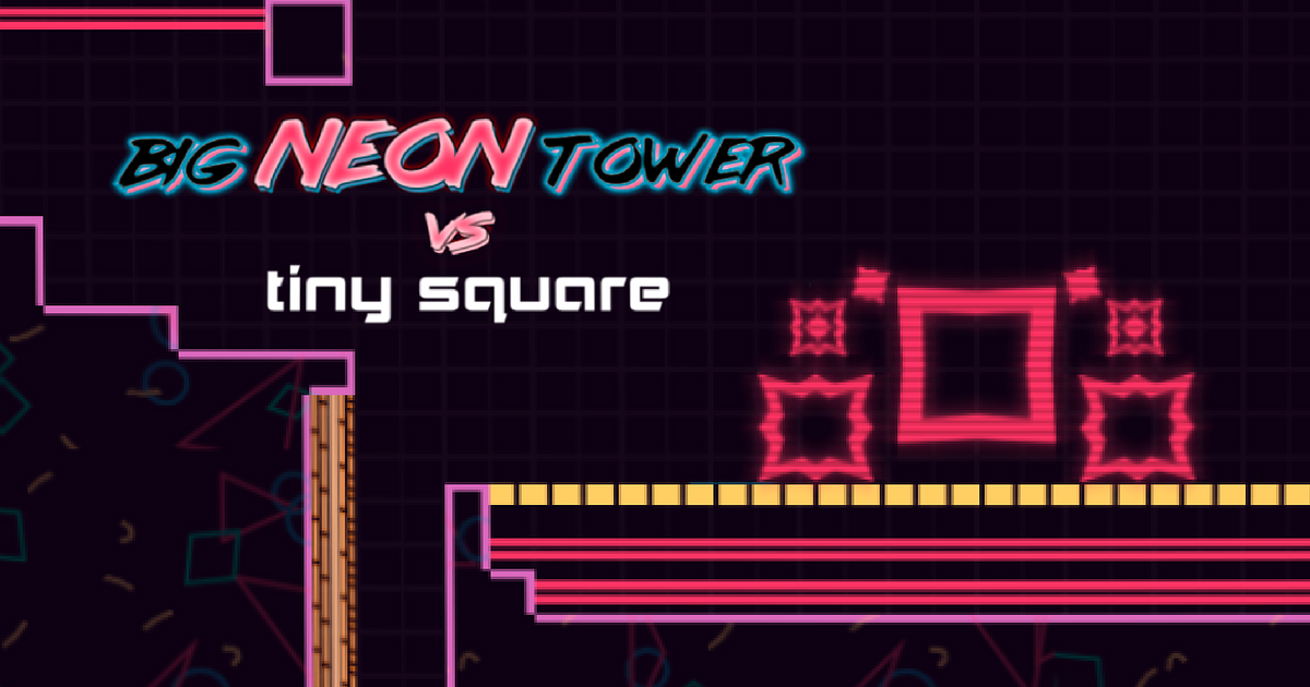 Big NEON Tower VS Tiny Square by EvilObjective
