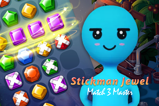 Stickman Jewel Match 3 Master