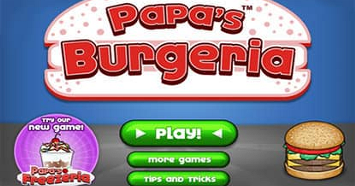 Papa's Burgeria  Jogue Agora Online Gratuitamente - Y8.com
