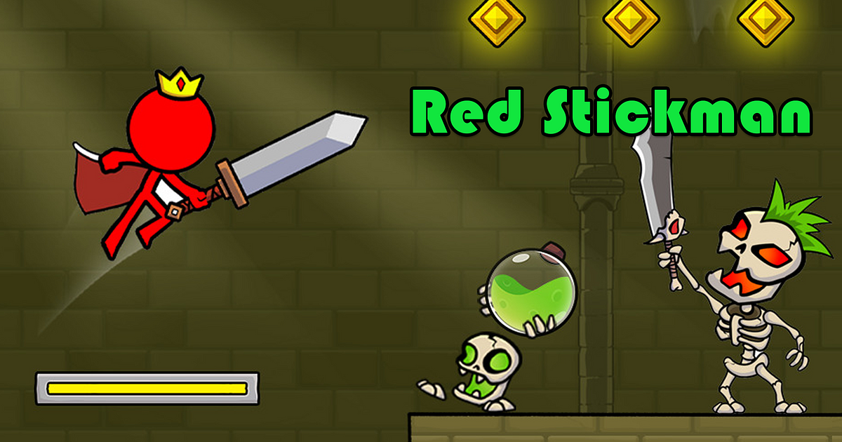 Red Stickman vs Monster School - Online Game - Play for Free