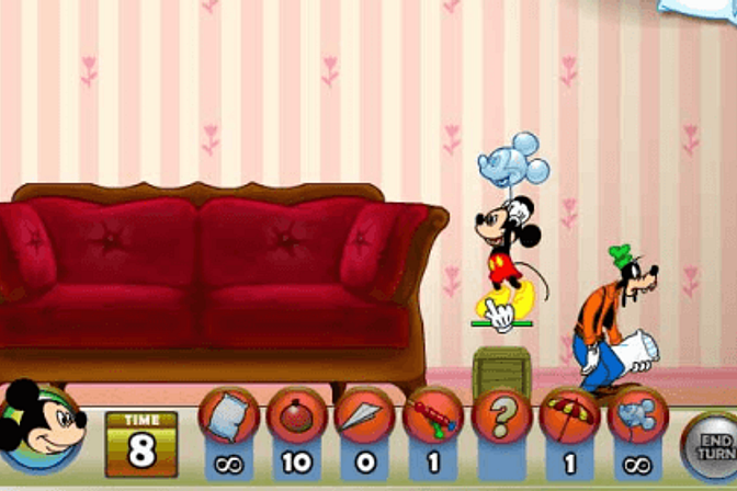 Mickey & Friends In Pillow Fight!