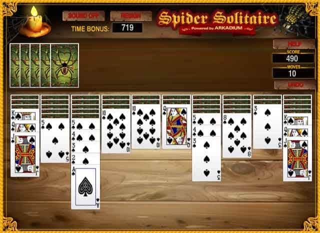 maximum possible score in 2 suit spider solitaire