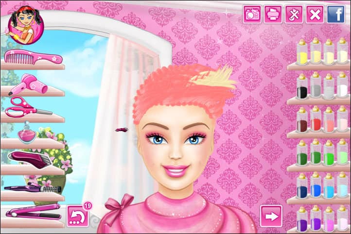 barbie games mafa makeup