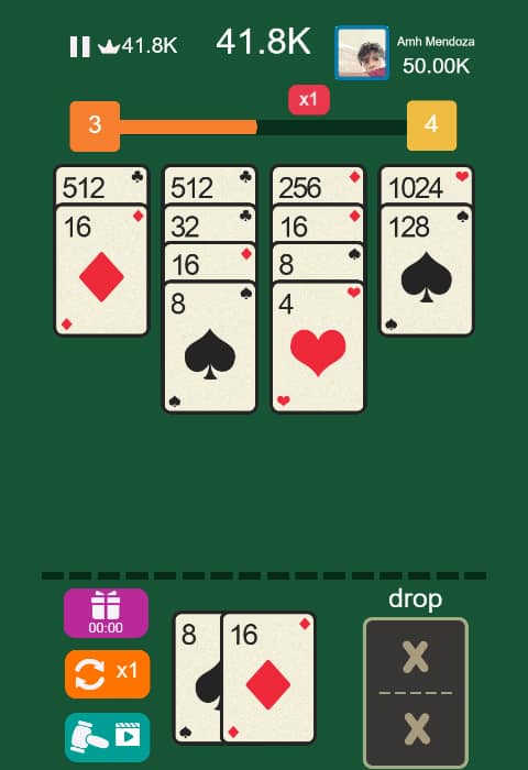 2048 Solitaire - Free Play & No Download | FunnyGames