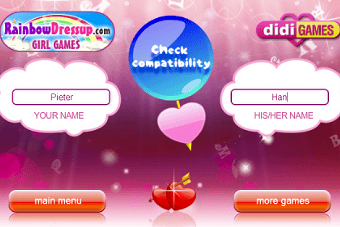 Game test love name Online Love